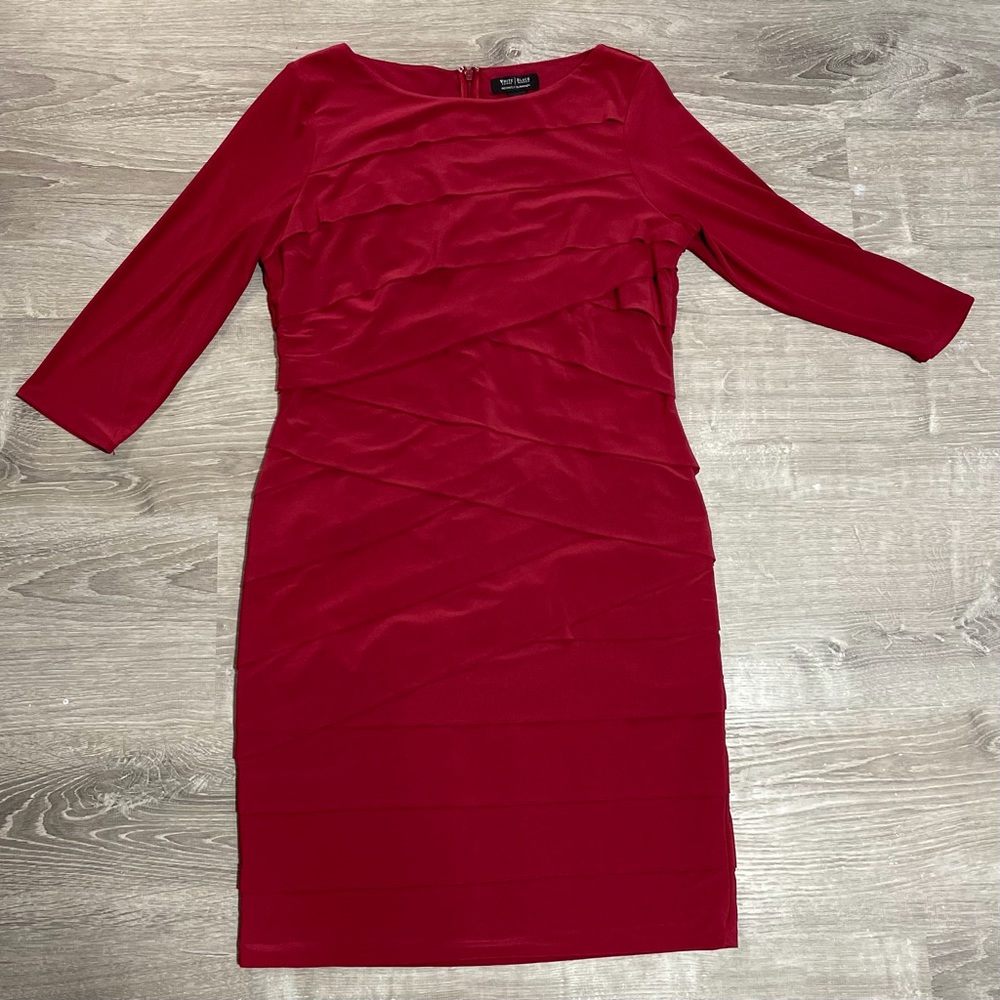 NWT WHBM Red Slimming Bodycon Dress Size 16